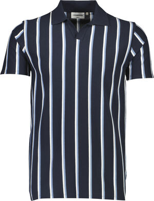 Striped piqué polo shirt S/S