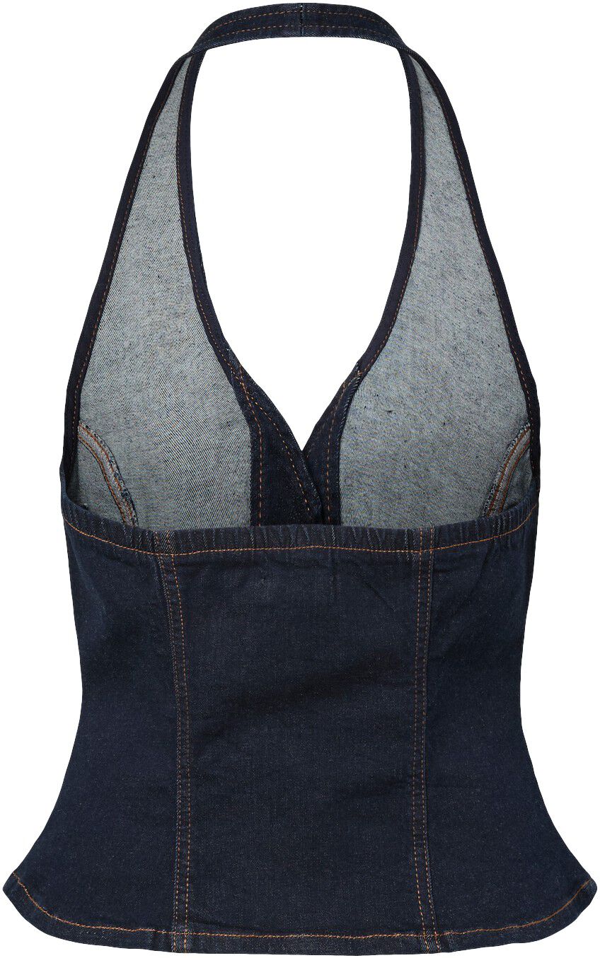 Pcdaisy Halterneck Top Dnm Bc