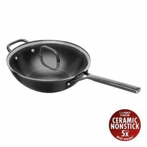 Milano, Wok med glasslokk 30 cm, Aluminium
