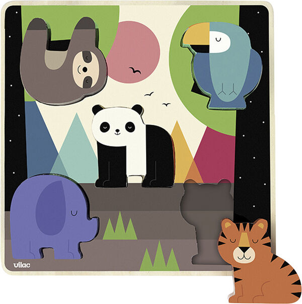 Vilac - Puslespil 5 brk lyd - Jungle af Andy Westface