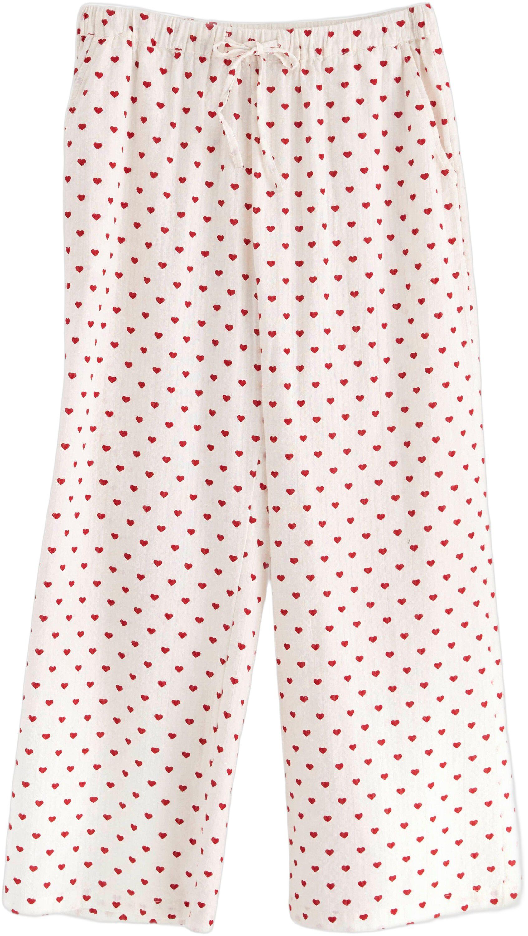 Cropped pyjama trousers in soft see