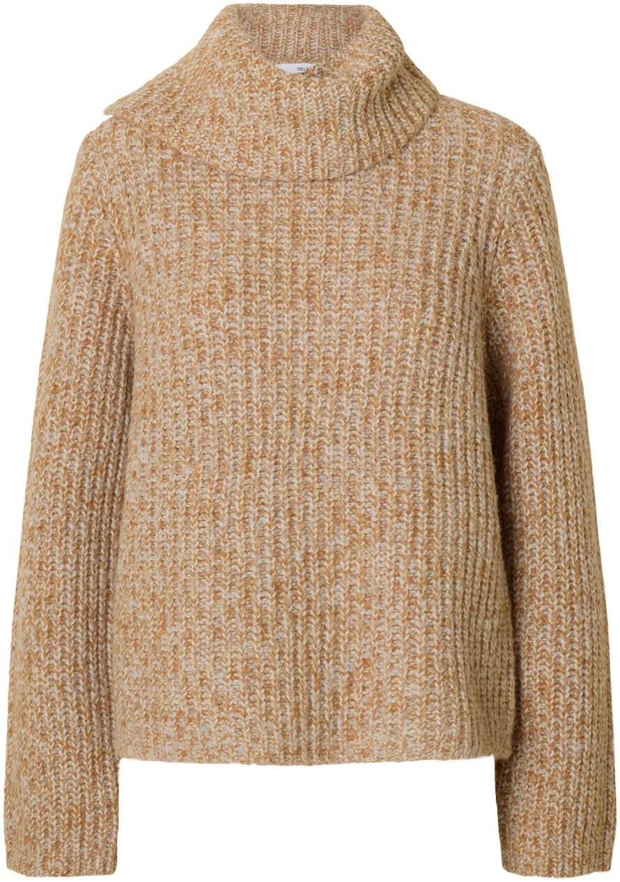 SLFCHICAGO LS KNIT SPLIT ROLL NECK