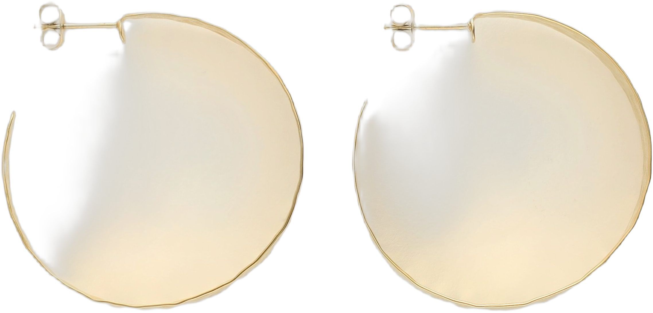Earrings hammered hoops
