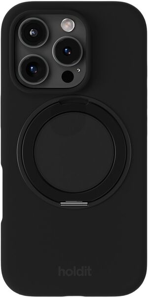 Silicone Stand Case iPhone 16 Pro Black