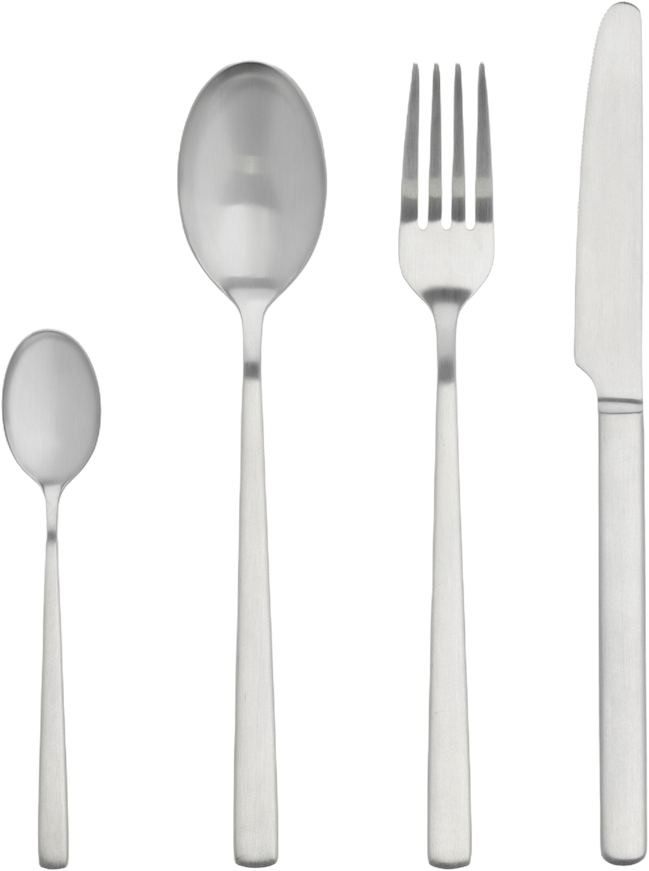 Bestikksett Essentials Pure 16 deler Matt st&aring;l