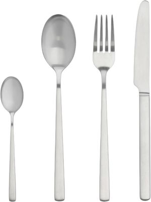Bestikksett Essentials Pure 16 deler Matt st&aring;l