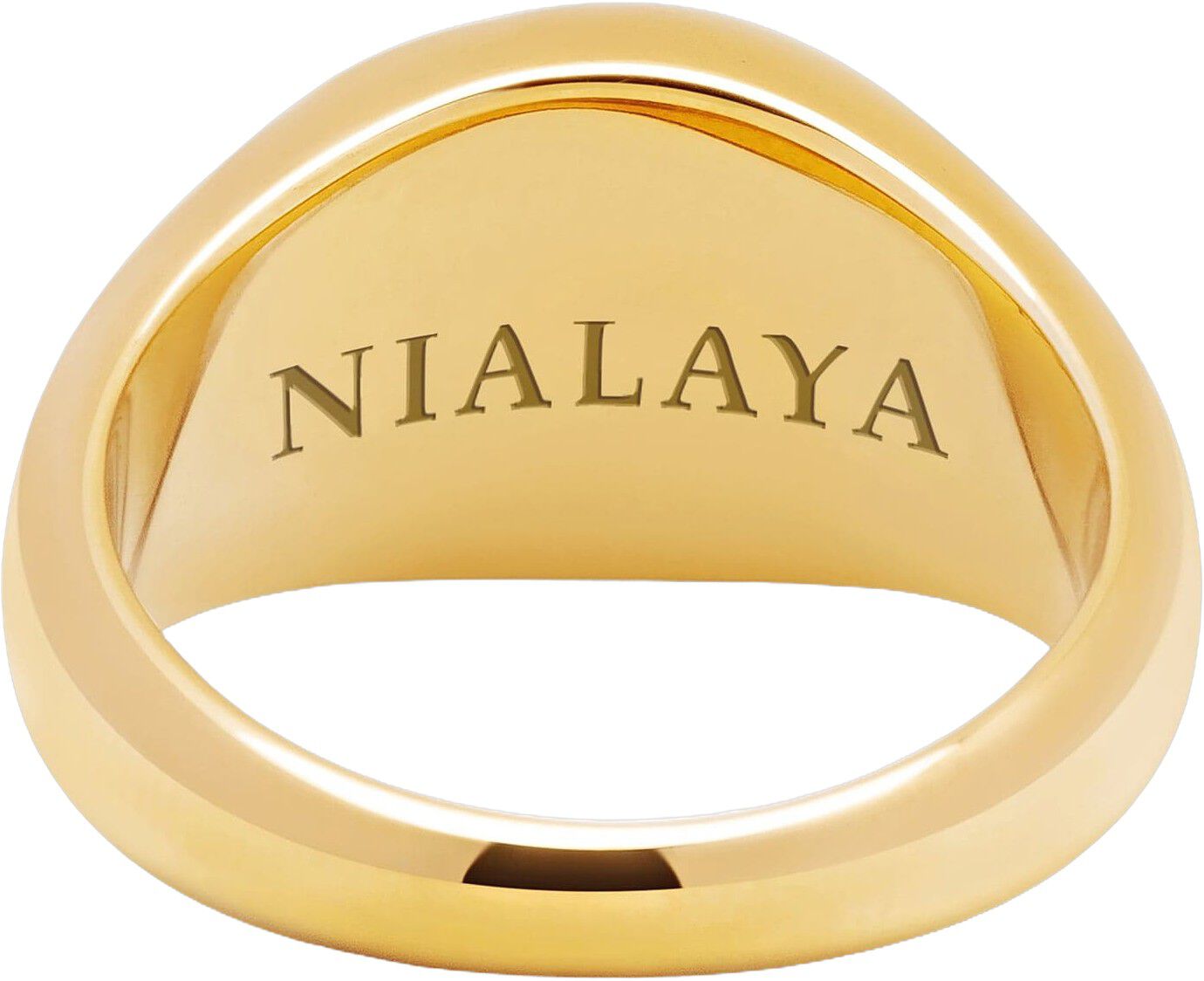 Gold Oval Signet Ring with Blue Lapis