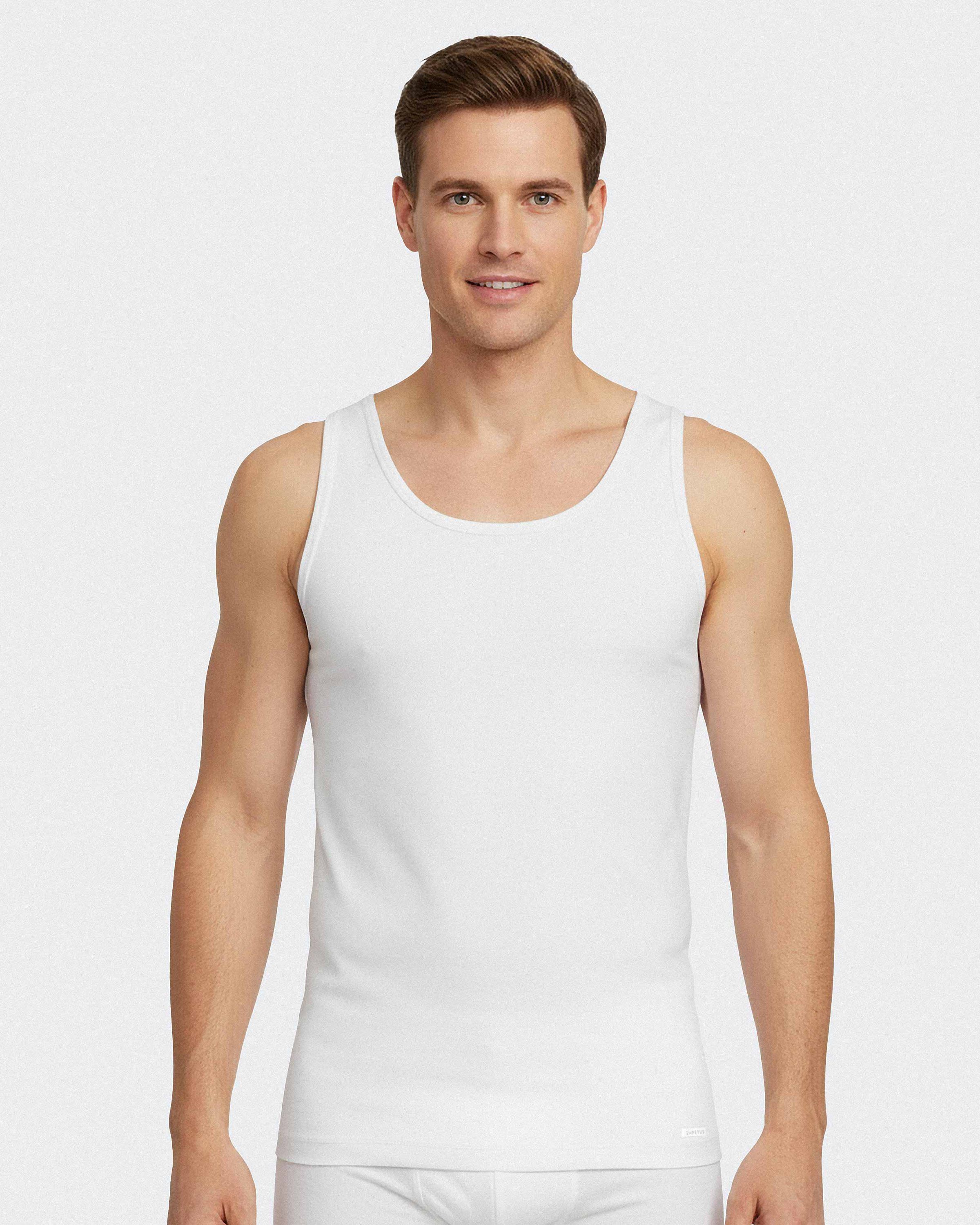 Singlet i bomuldsstretch