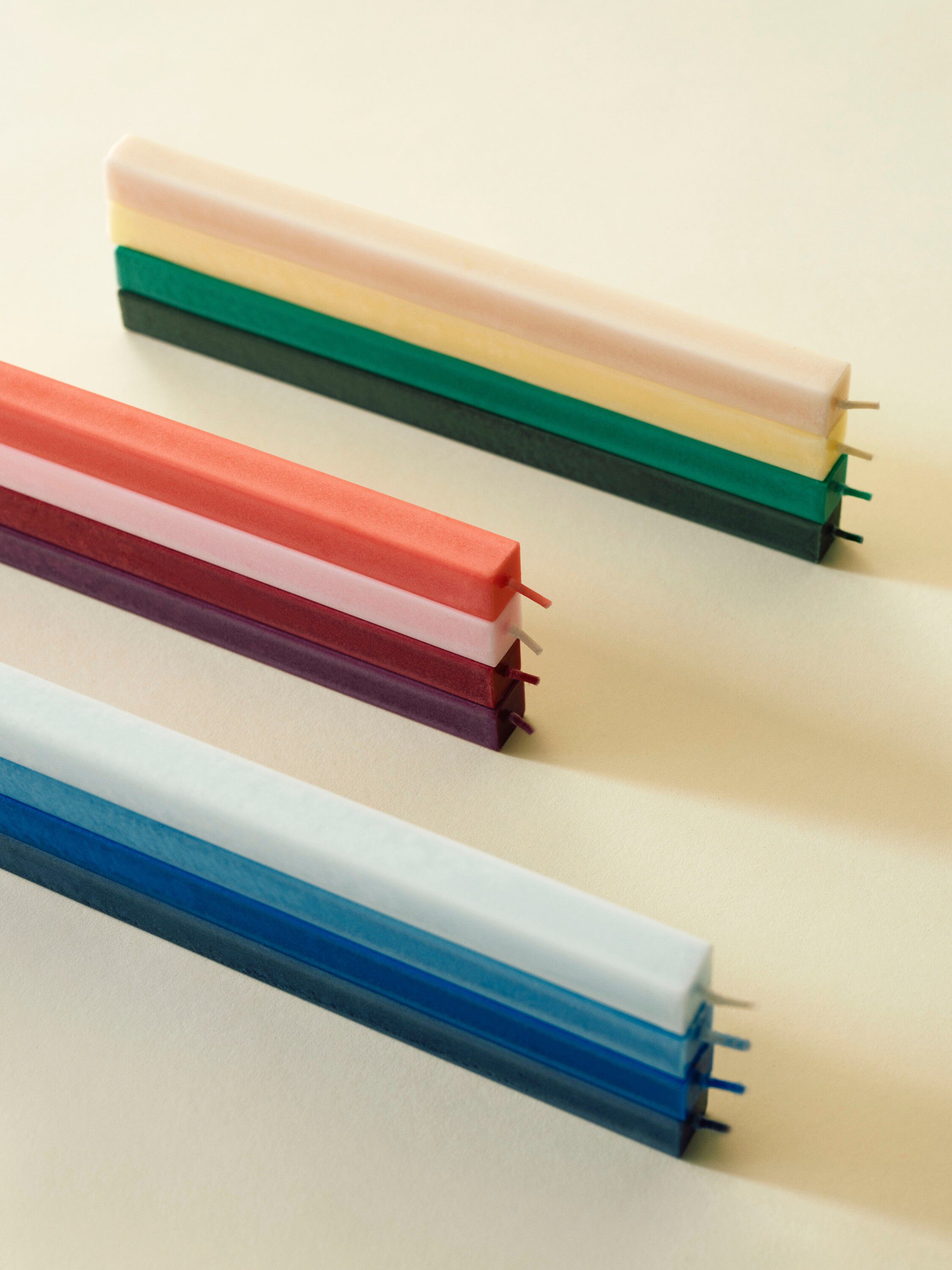 Square Candle-Blues, Set of 4