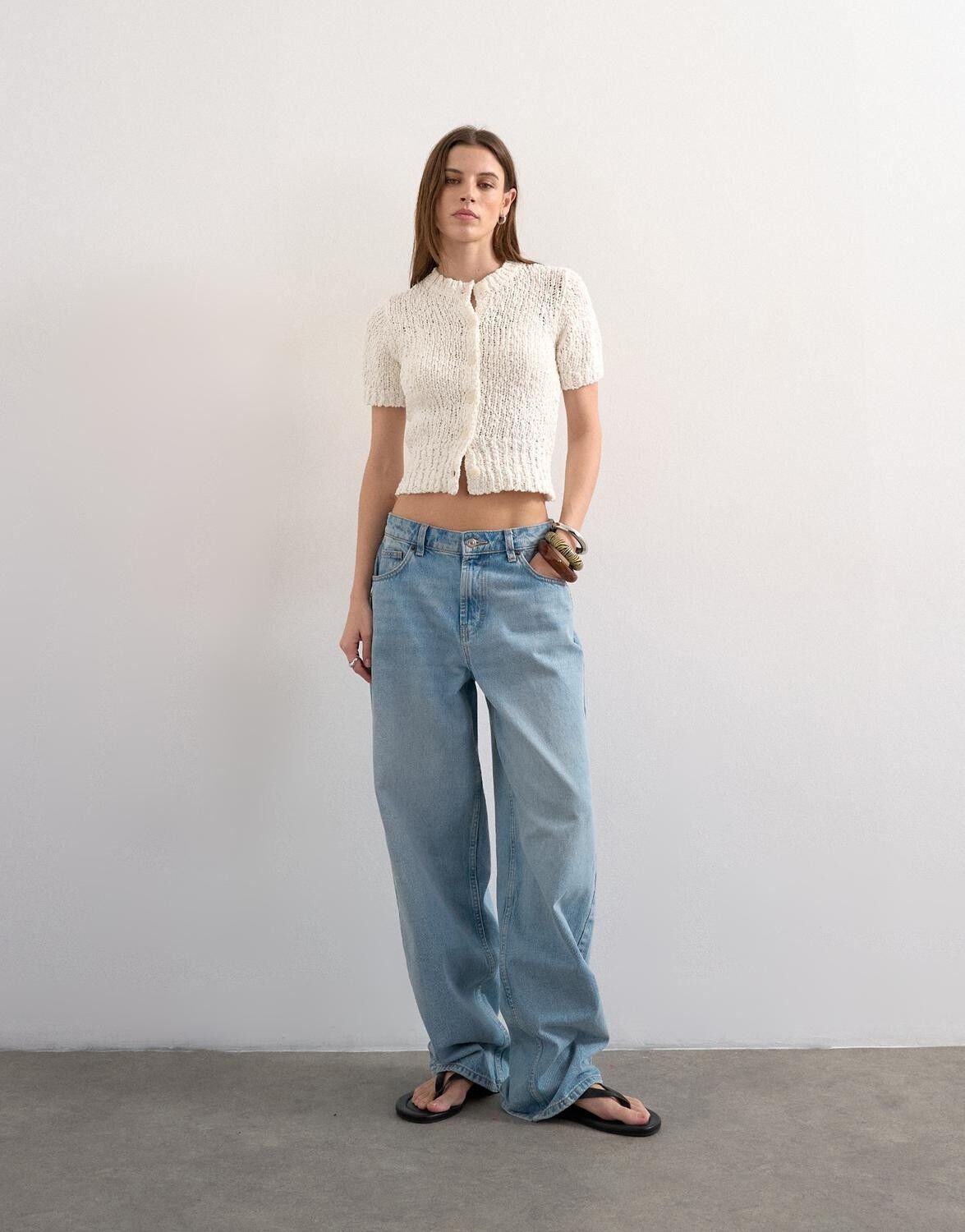 TSIVY SS COLLAR CARDIGAN