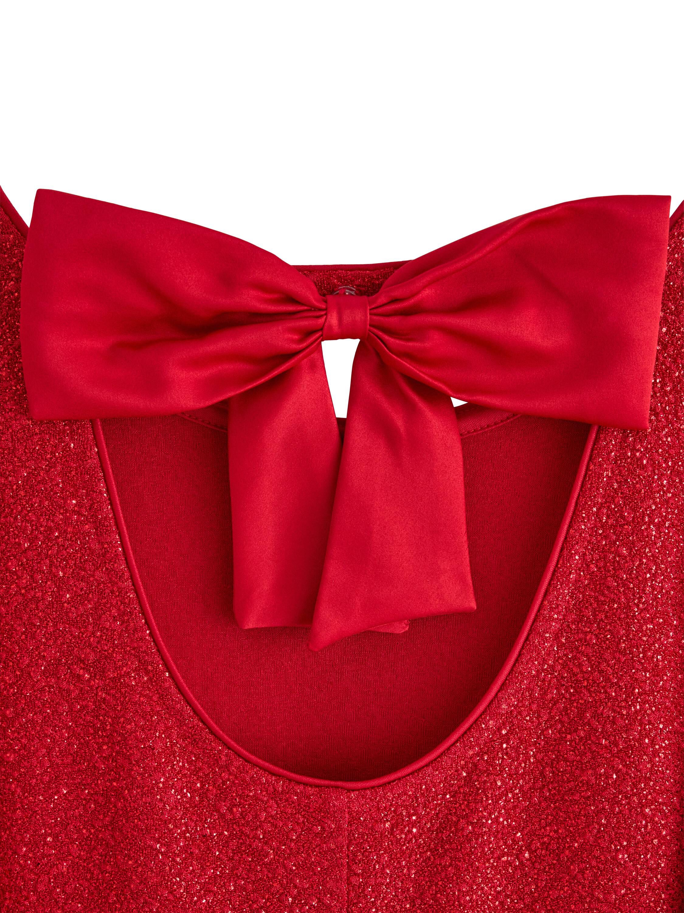 Long-sleeved dress in glittery jers