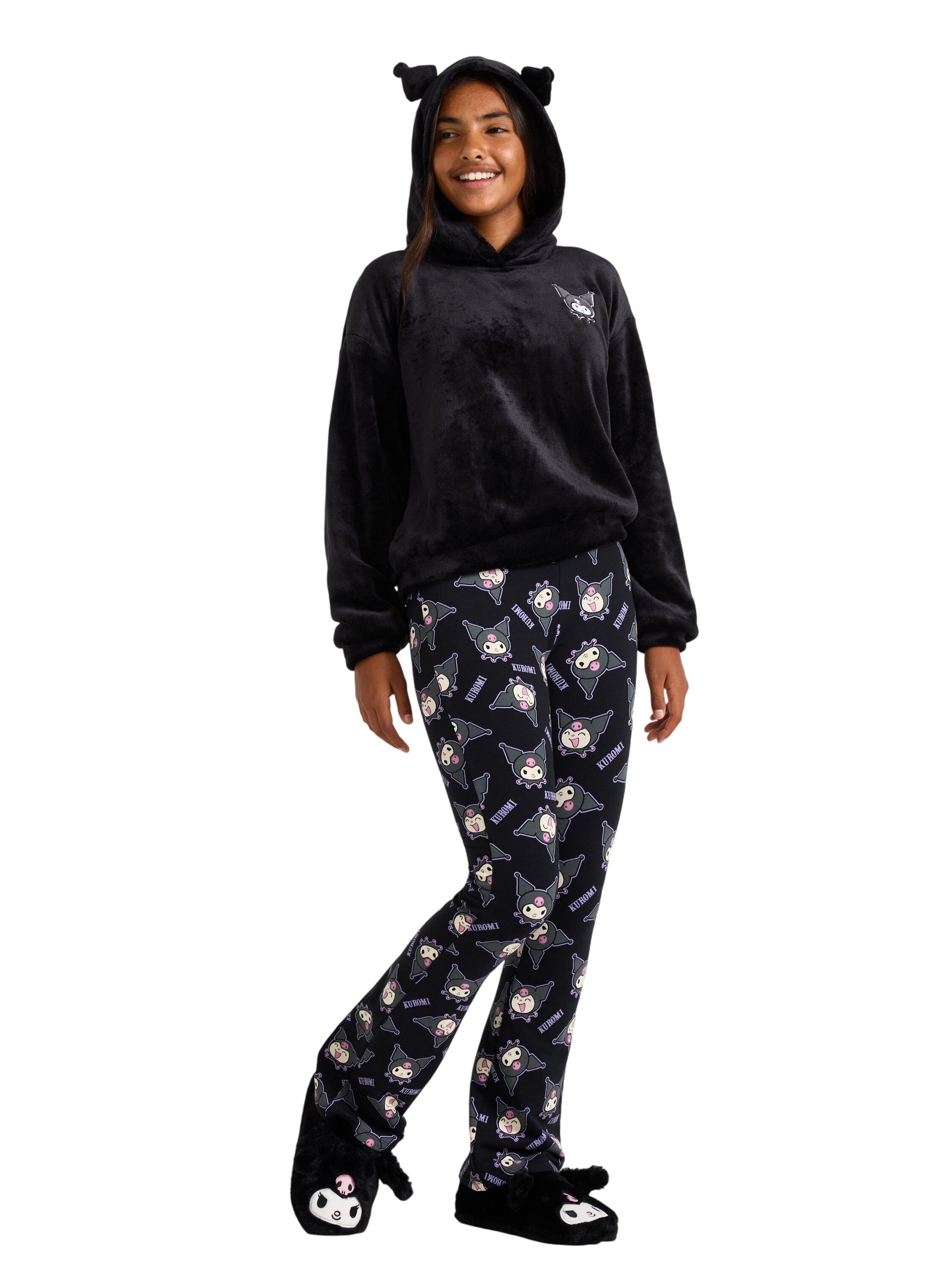 Cosy jumper in soft pile with a hoo