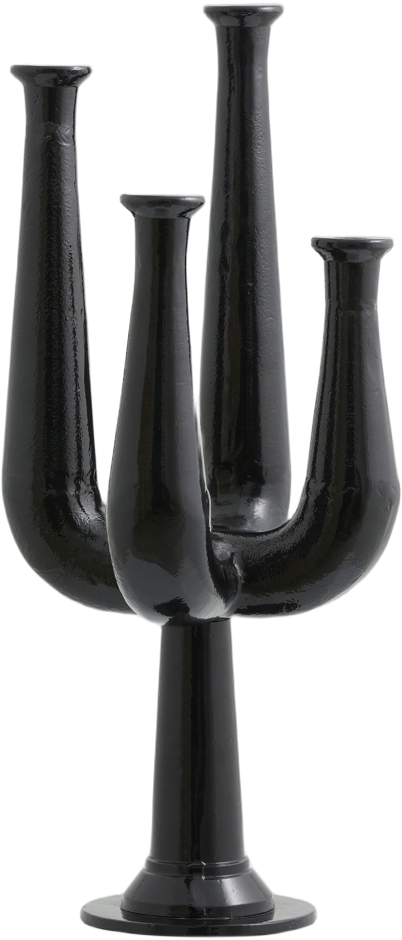 ULOPU candleholder, 4 arm, aluminum - black
