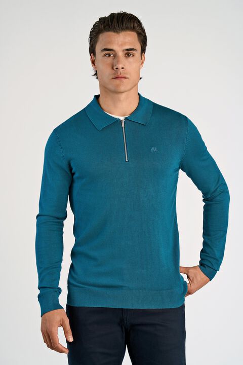 Ecovero L/S zip polo