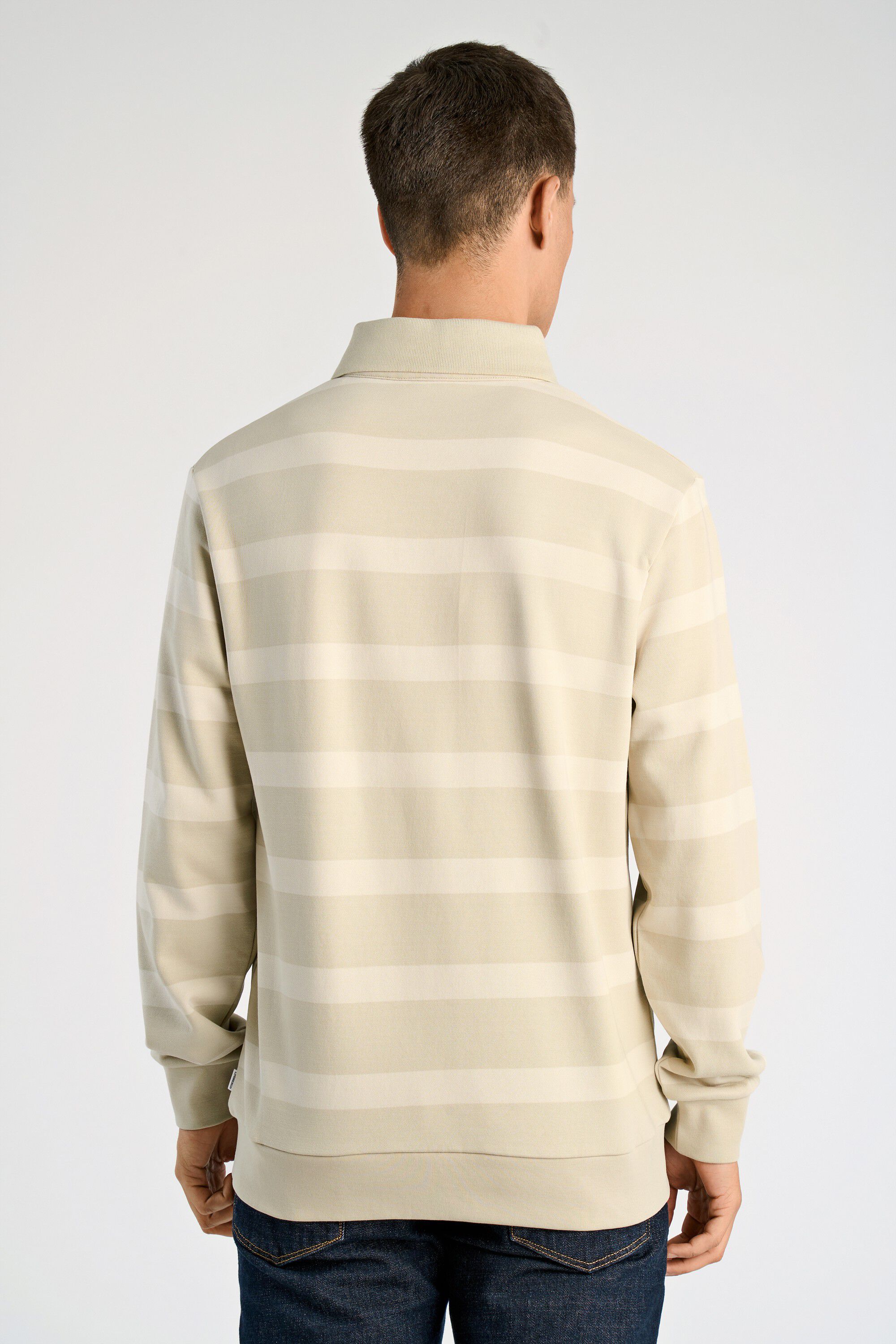 Striped polo sweatshirt L/S