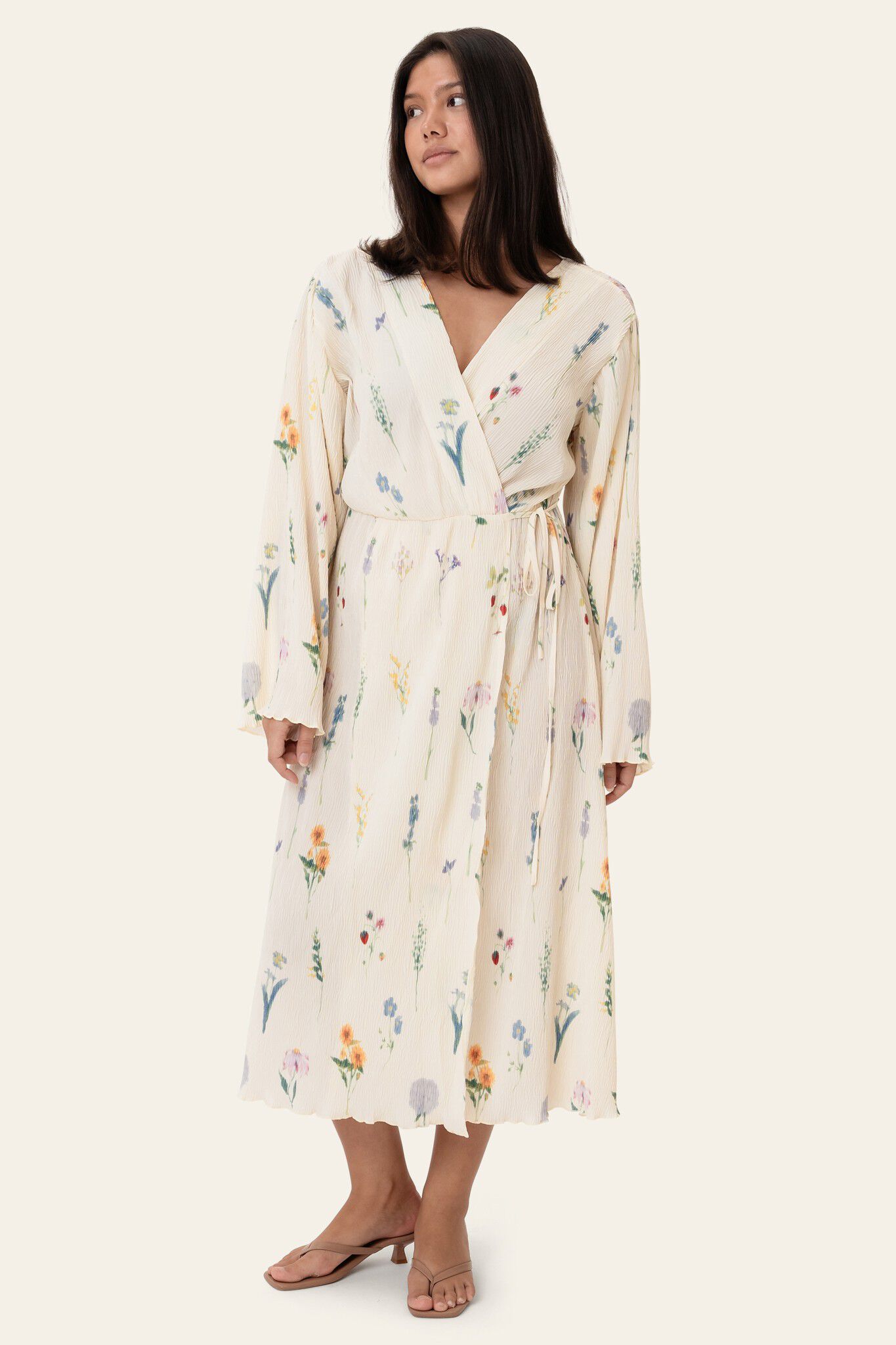 OfeliaIC Long Wrap Dress - Off Whit