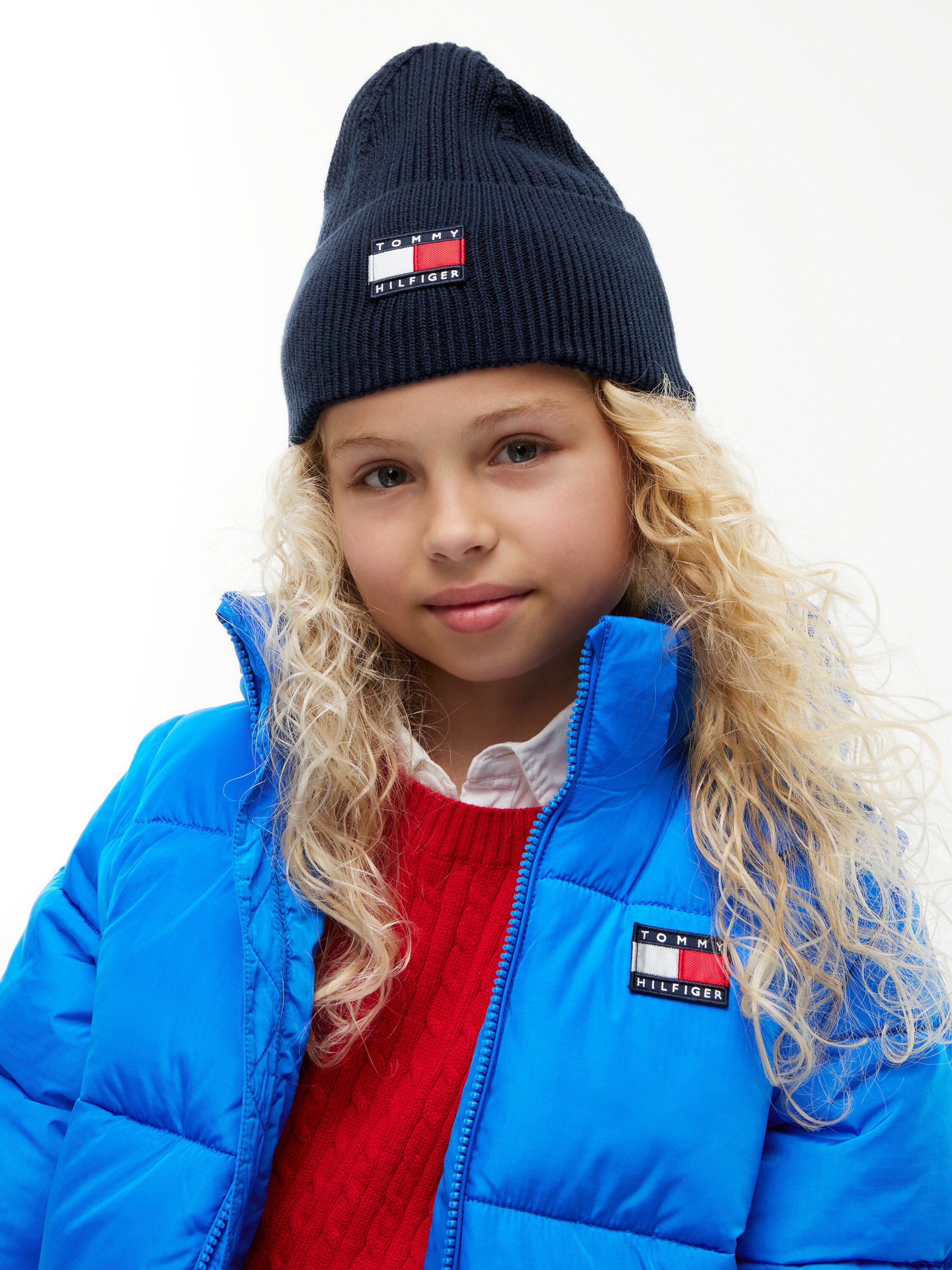 Kids' Heritage Flag Logo Rib-Knit Beanie