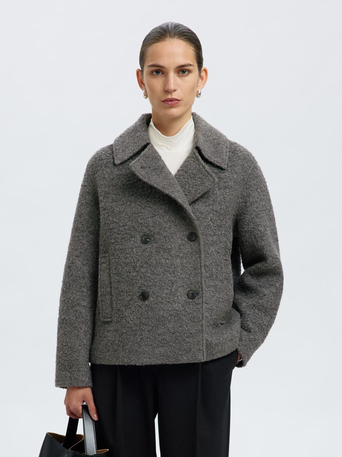 Slfalma Boucle Wool Blend Jacket Noos