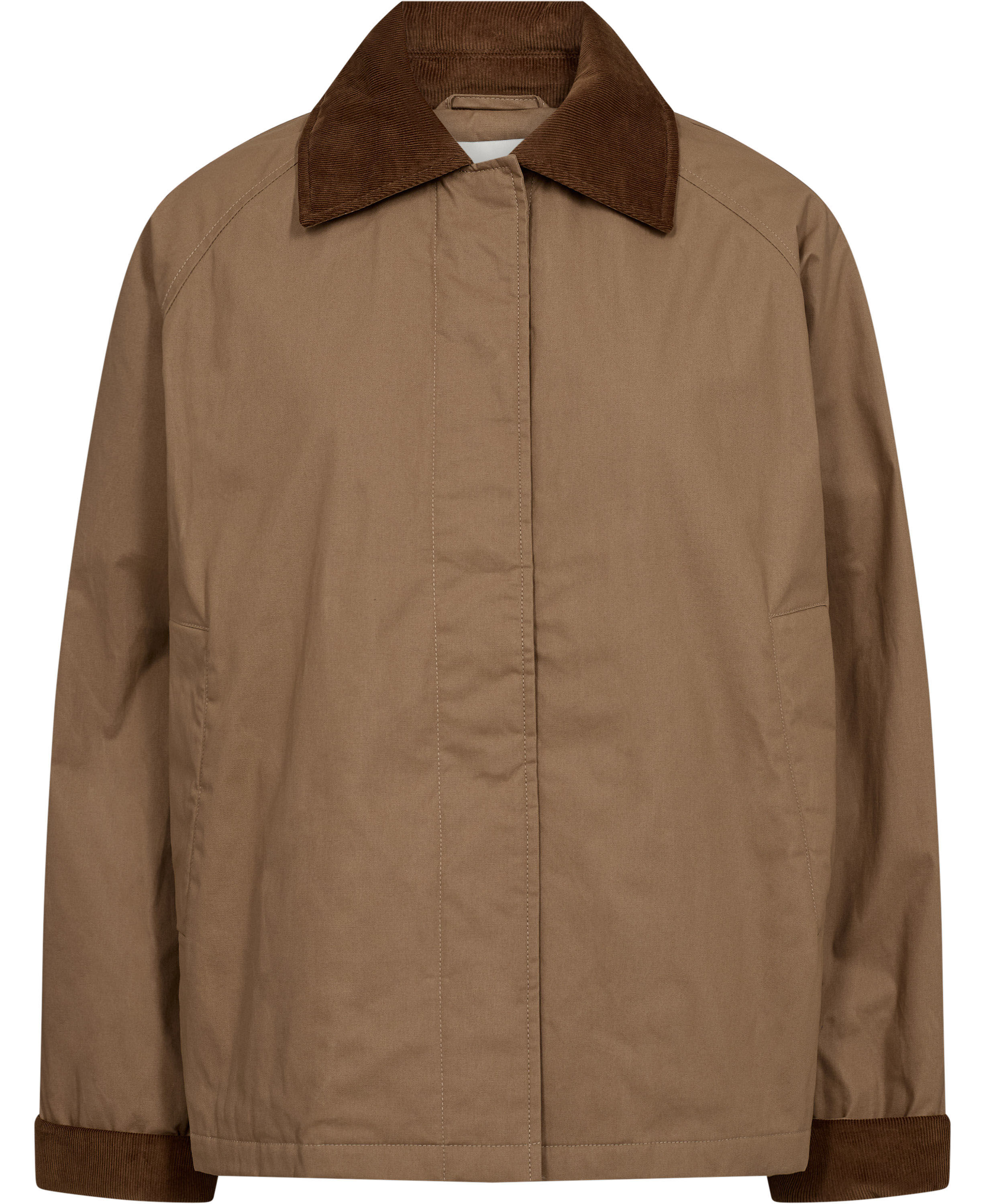 Emmy 4 coated jakke med fl&oslash;jlskanter - GRS