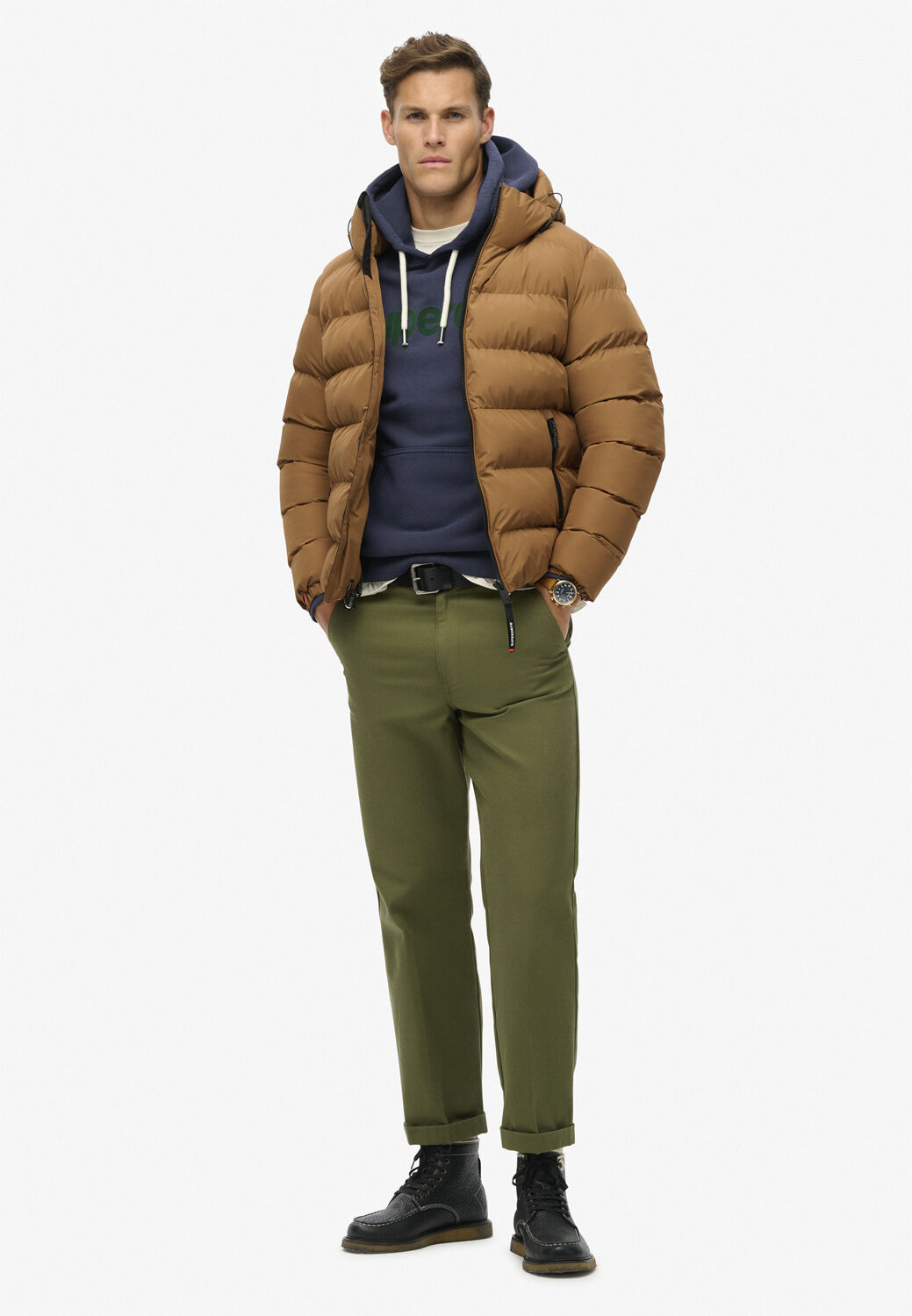 HOODED SPORTS PUFFER JACKET