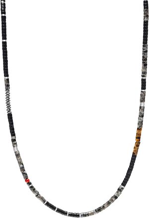 Black Onyx & Labradorite Heishi Necklace