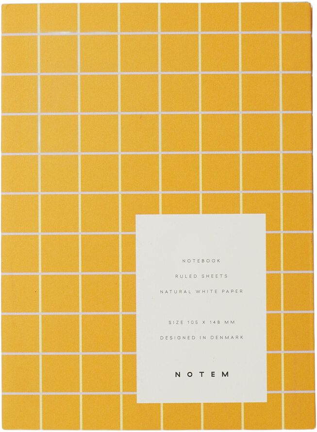 UMA Flat Lay Notebook - Small, Ochre check