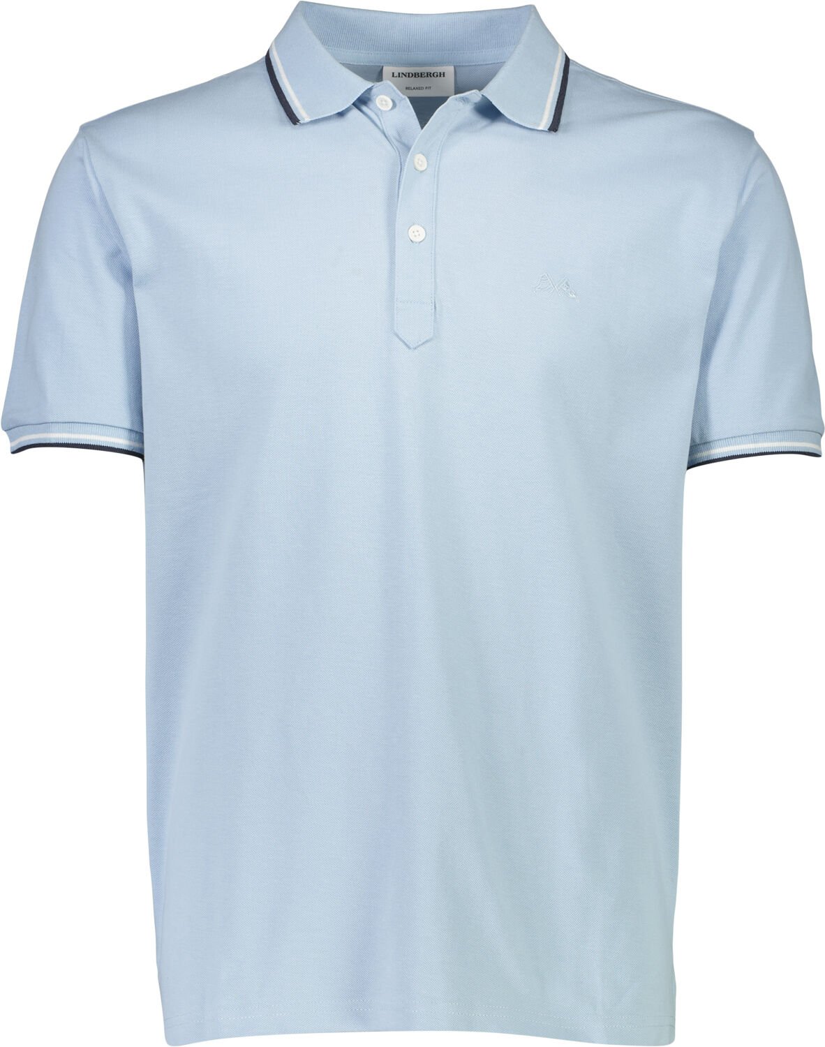Polo shirt w. contrast piping