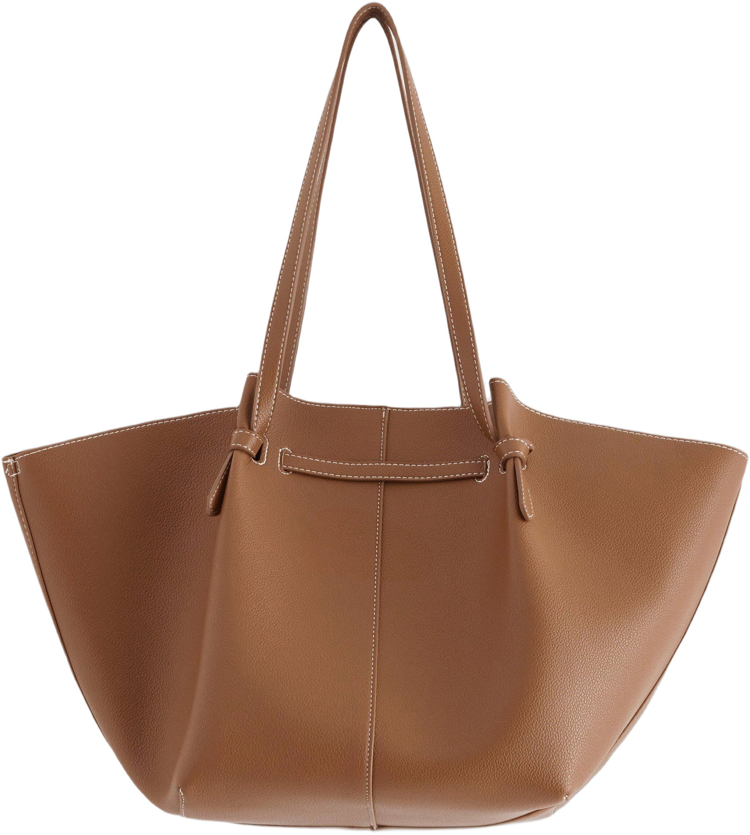 Large bag in imitation leather with
