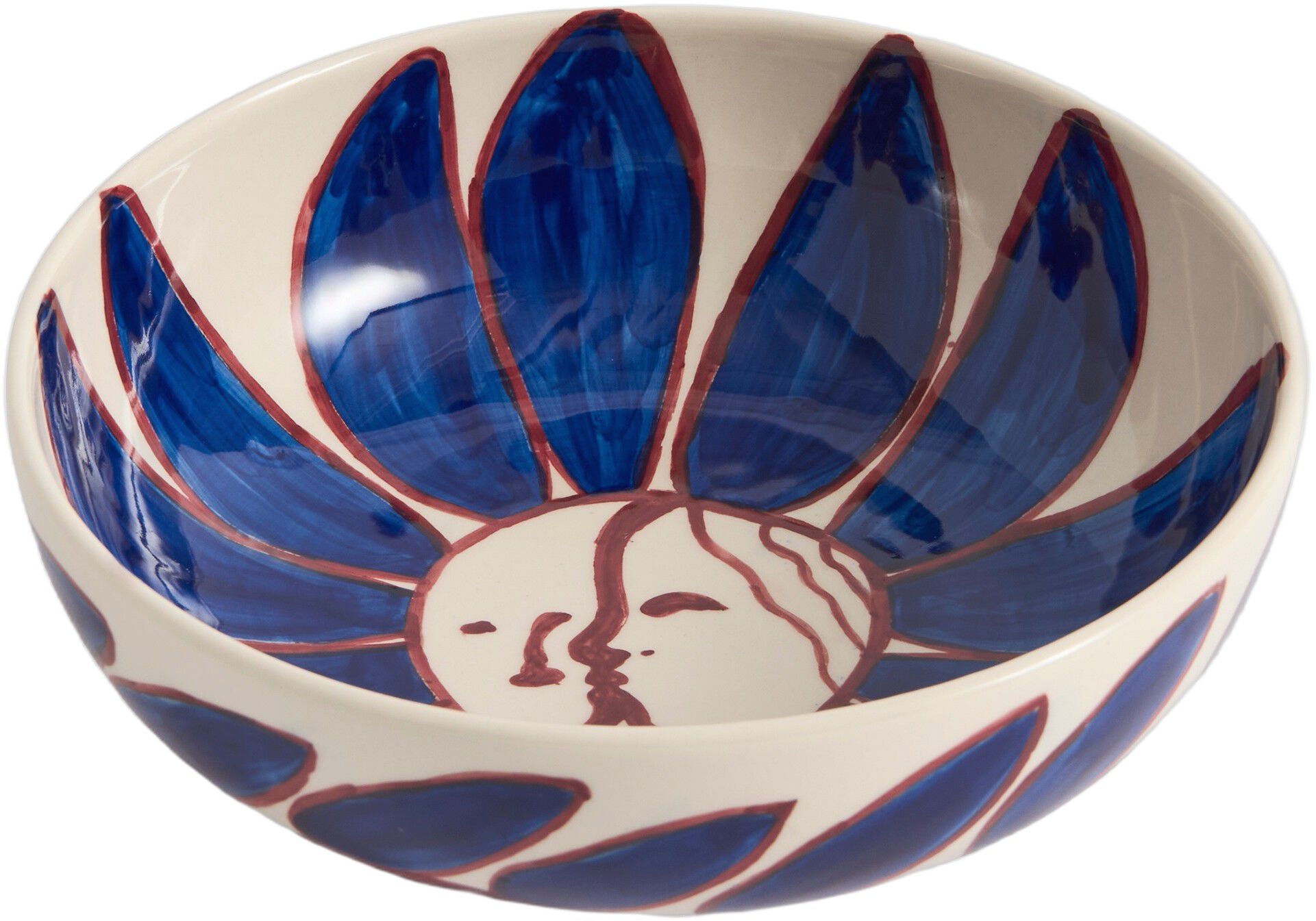 La Pittura Bowl - &Oslash;18 - Deep blue flower
