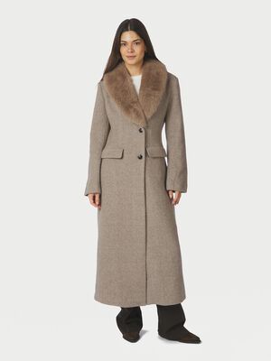 Corina Herringbone Twill Coat