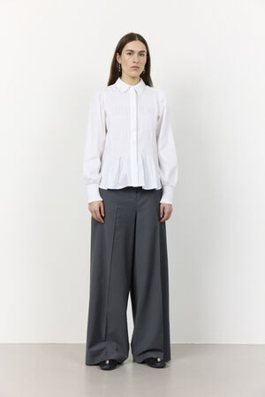 LR-ISLA SOLID 117 Bluse Hvid