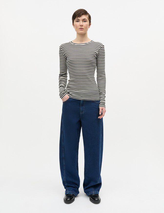 2x2 Cotton Stripe Tuba Tee LS