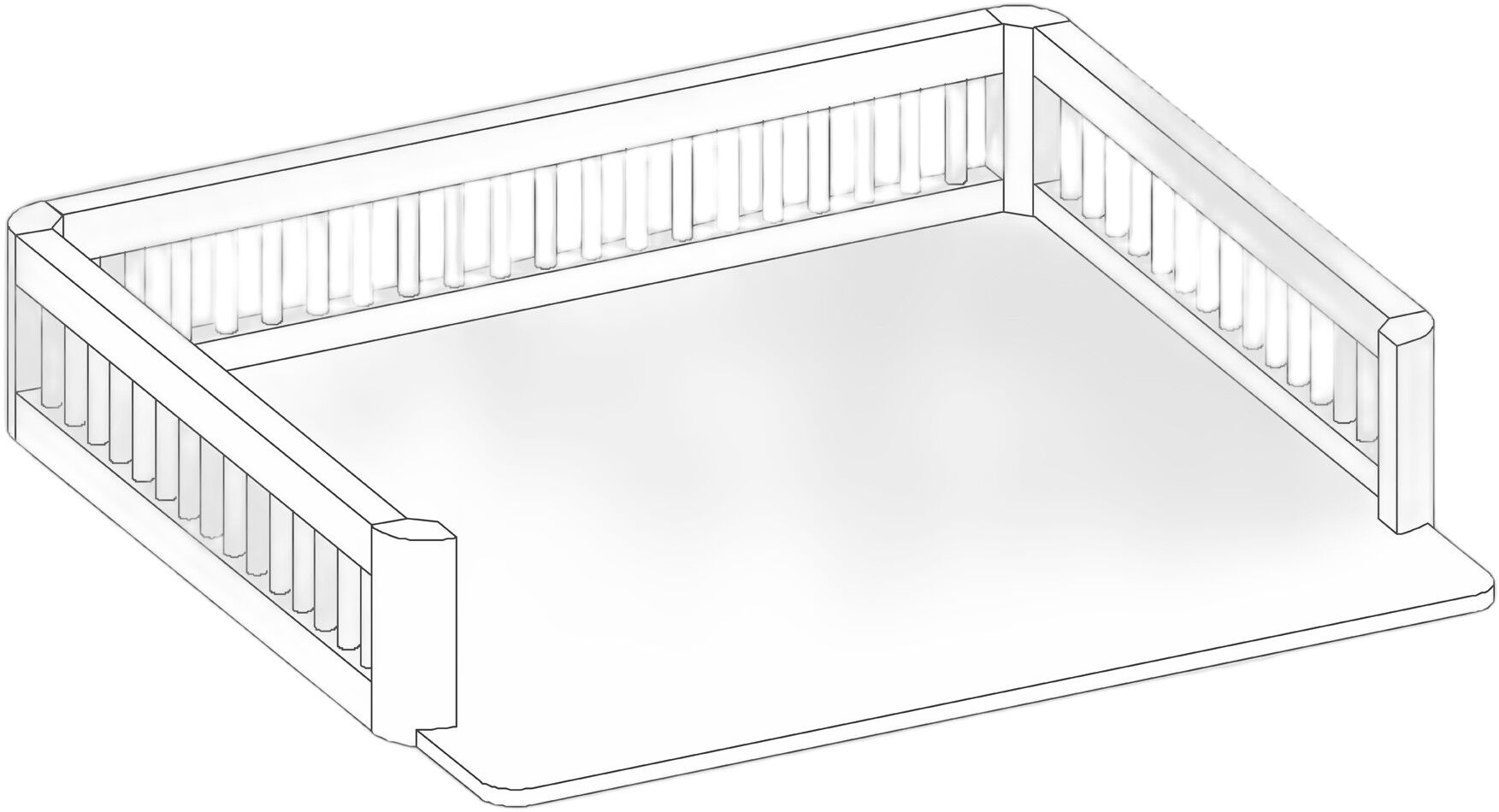 Pusleplade, classic white