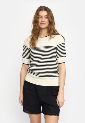 SRMarla SS O-neck Stripe Knit