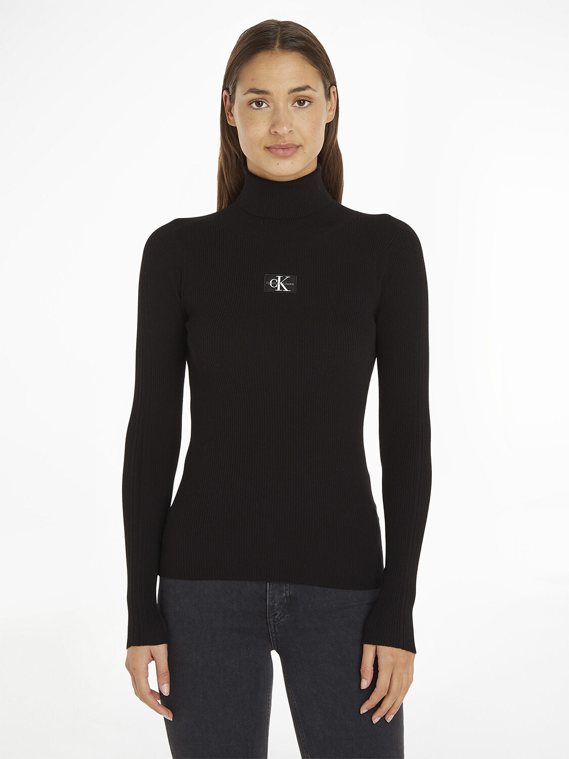 BADGE ROLL NECK SWEATER