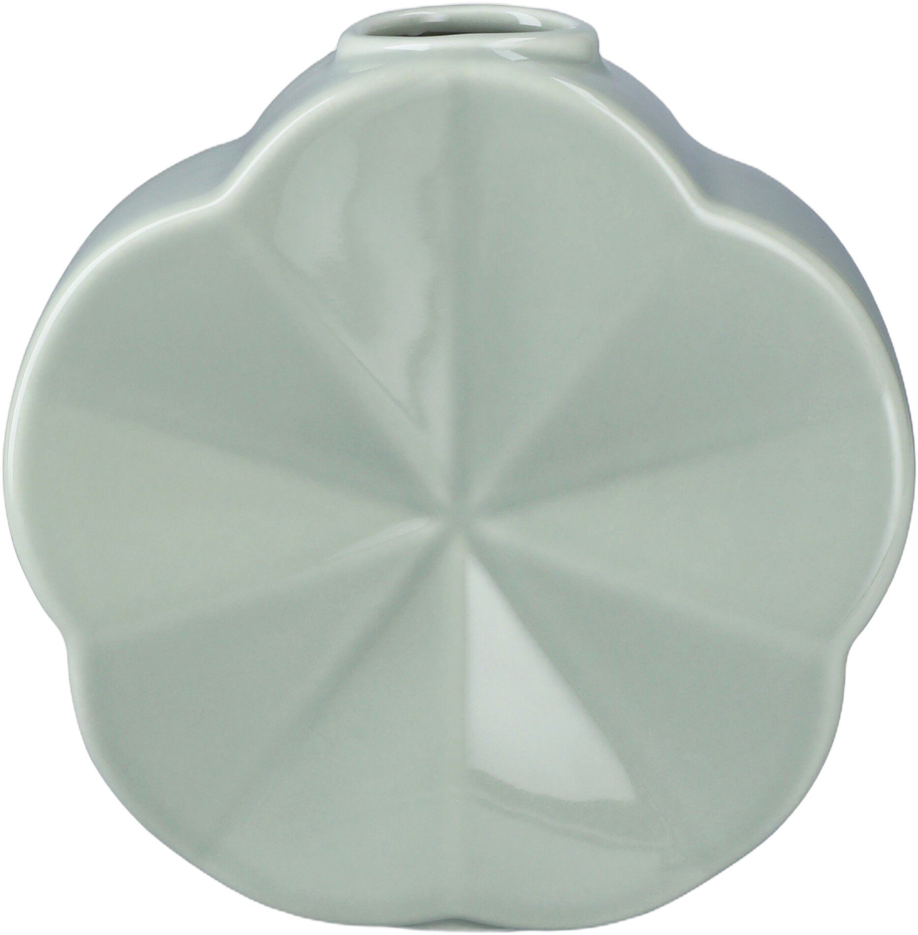 Flower Vase Snerle H14 cm gr&oslash;n porcel&aelig;n