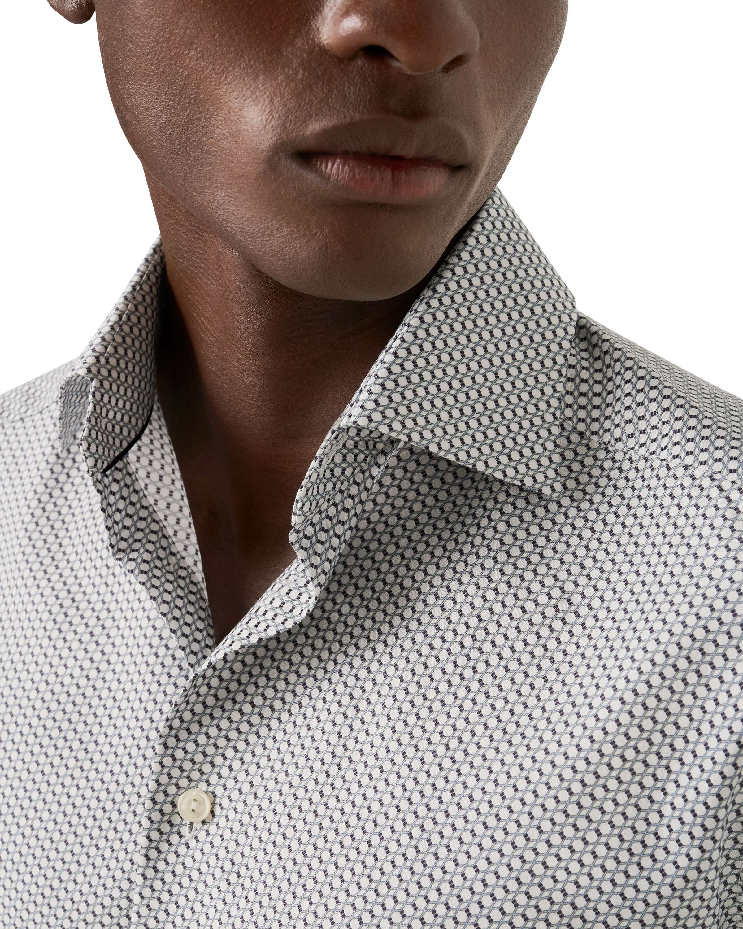 Contemporary Fit Geometric Twill Shirt