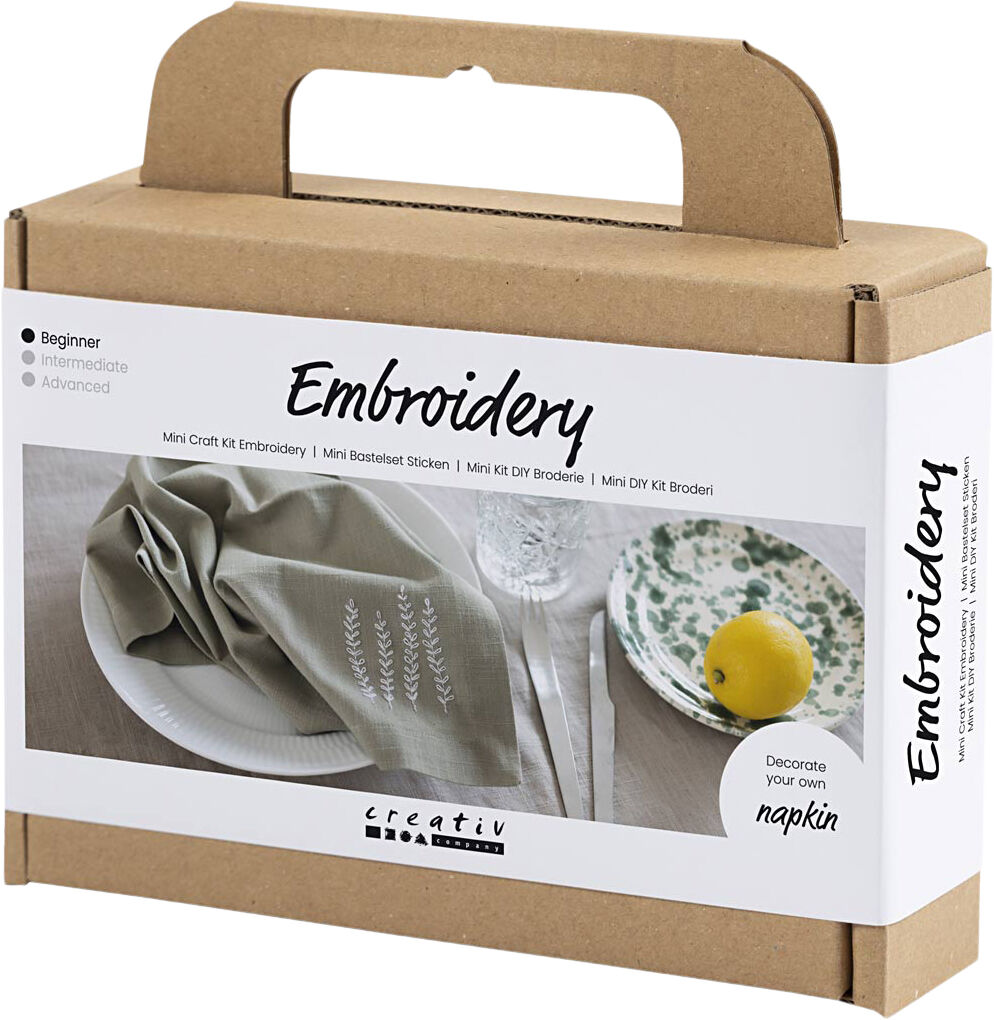 Mini DIY Kit Broderi, Serviet