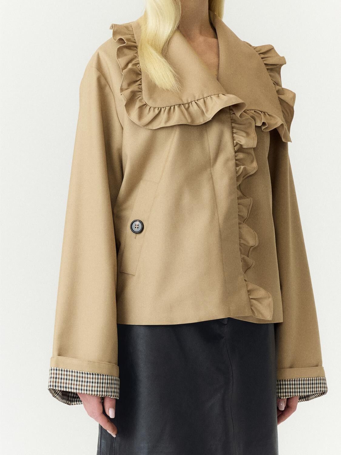 Yaselsia Ls Short Trenchcoat