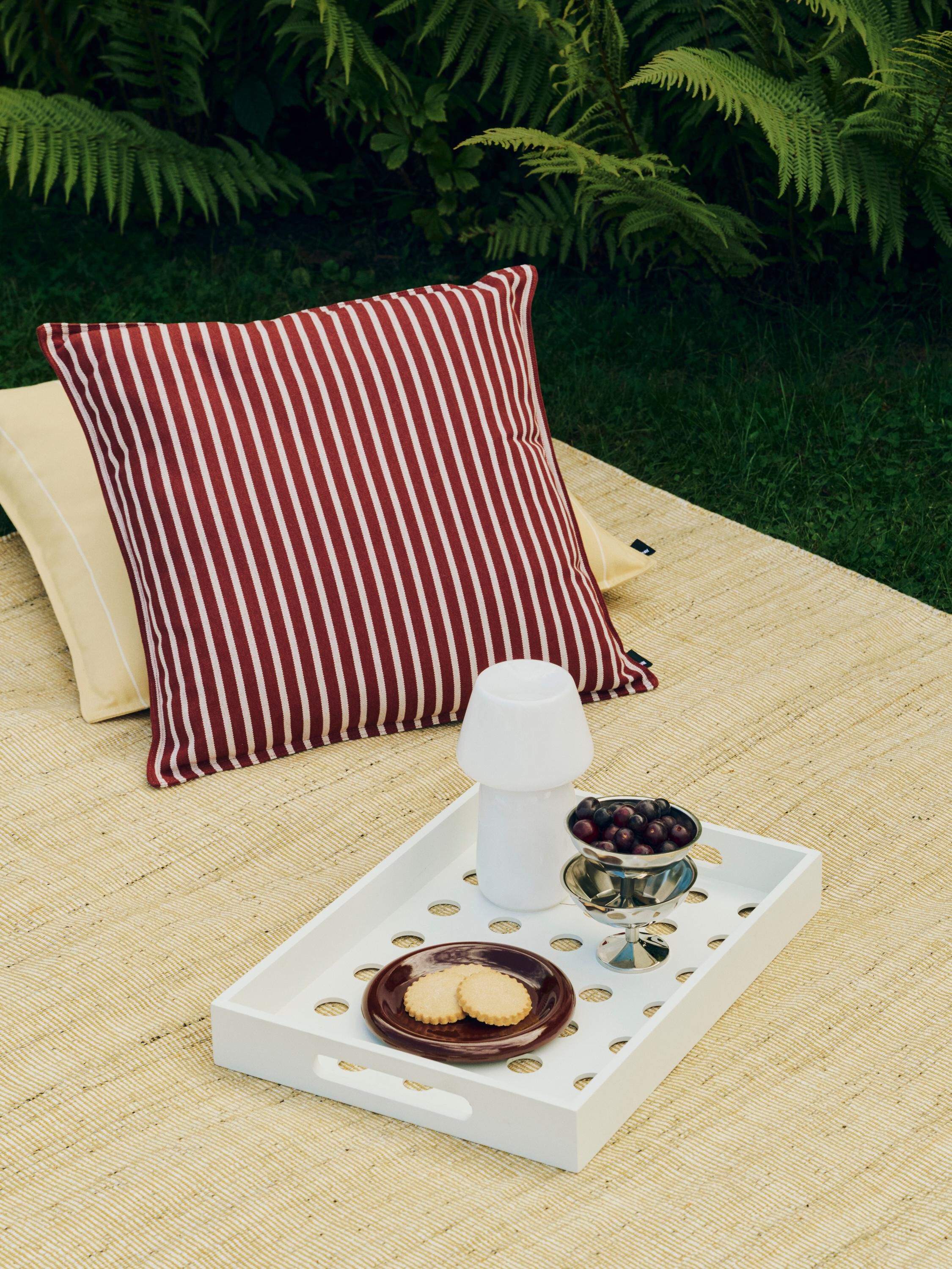 Terrazza Cushion-50 x 50-Terracotta bold stripe