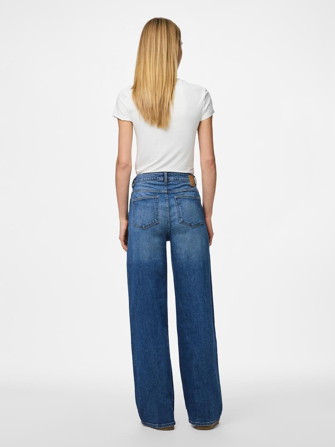 Pcsilke Mw Wide Jeans Mb Noos