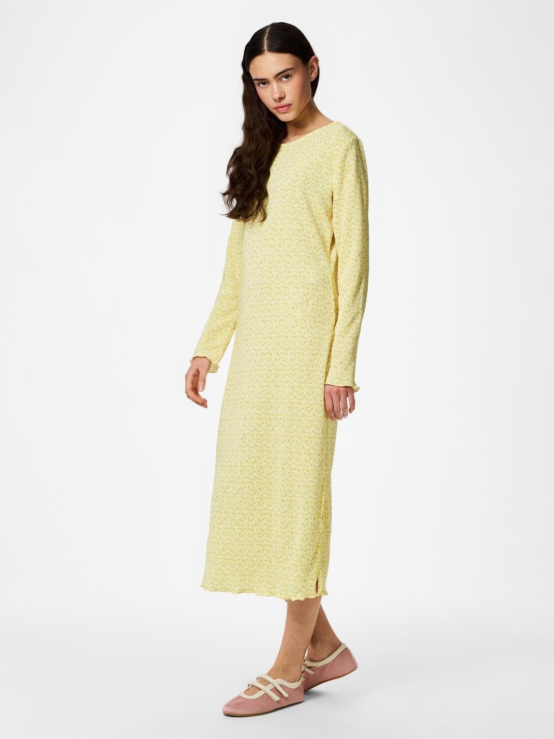 Pcflora Ls Midi Dress Jrs Noos Bc