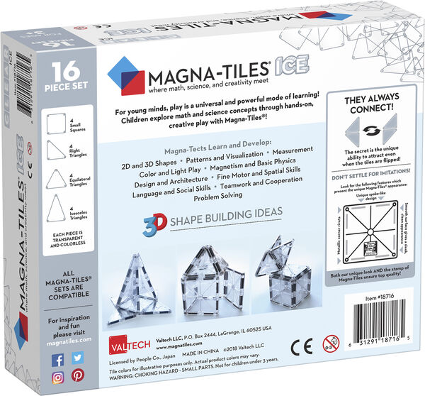 Magnatiles ice, 16 pcs