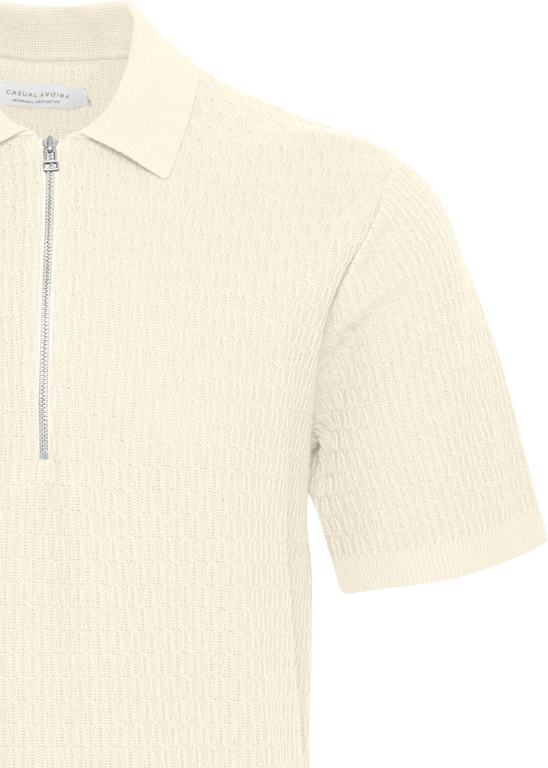 CFJOE SS structured polo knit