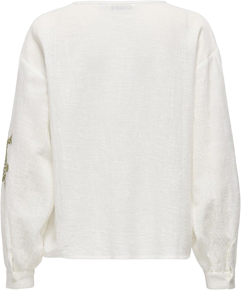 ONLMOON L/S EMB TOP WVN NOOS