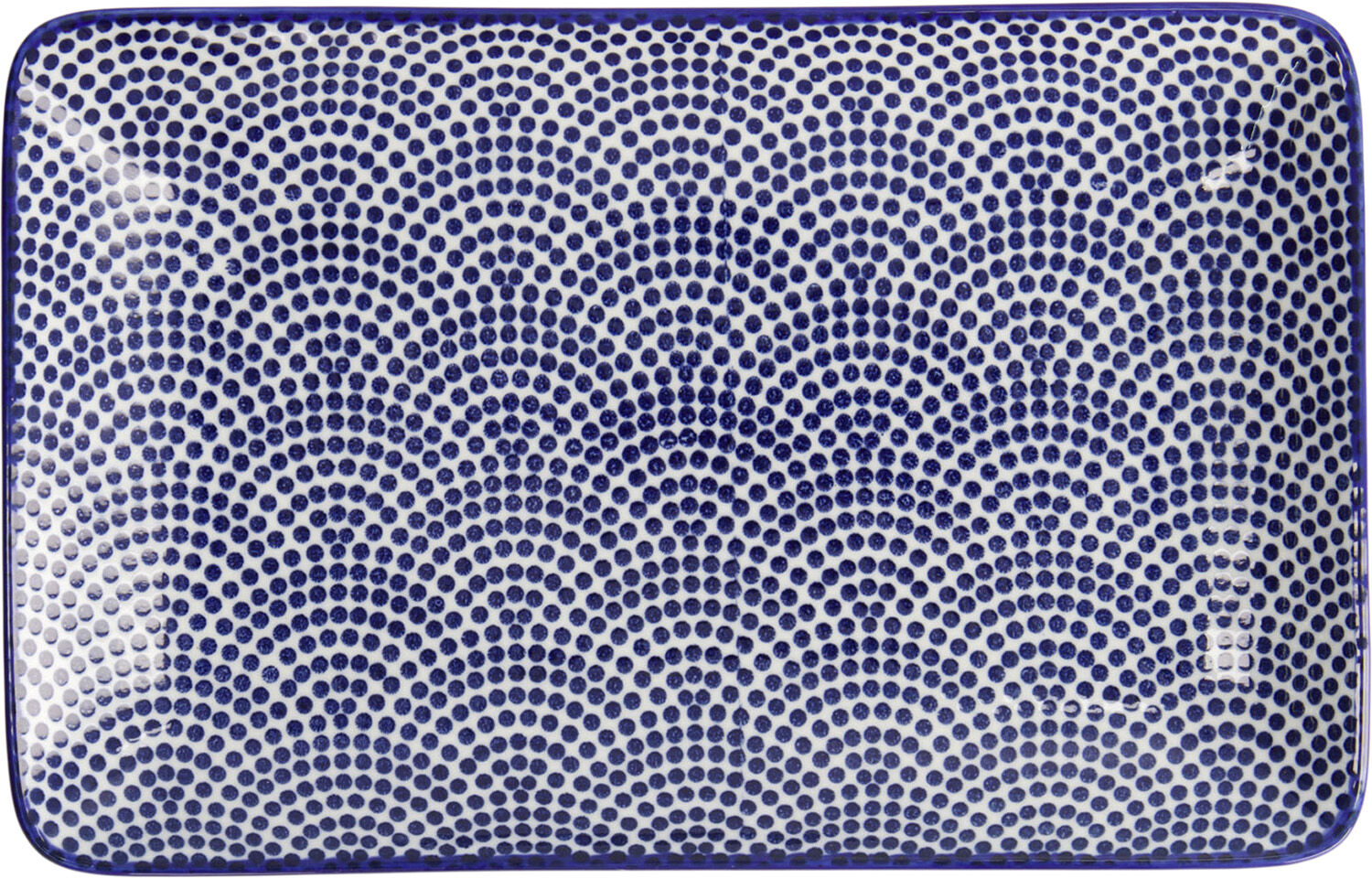 Nippon Blue Plate Rect 21x13. 5 Dot
