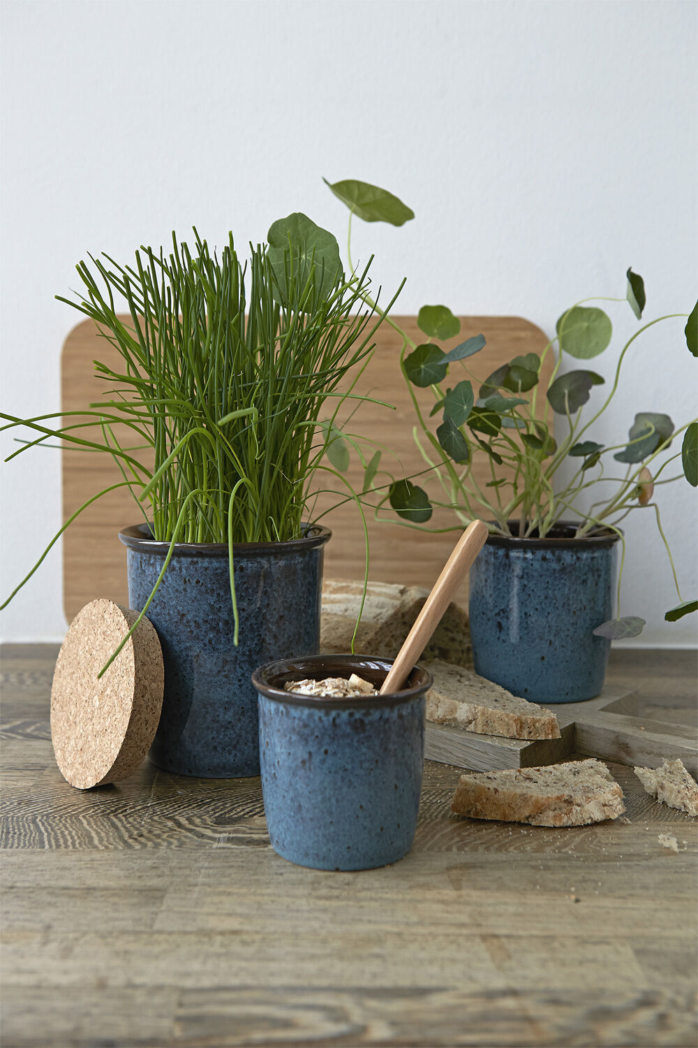 Syltekrukke, sj&oslash;gr&oslash;nn, 3-pak (1 l - 0,5 l - 0,3 l)