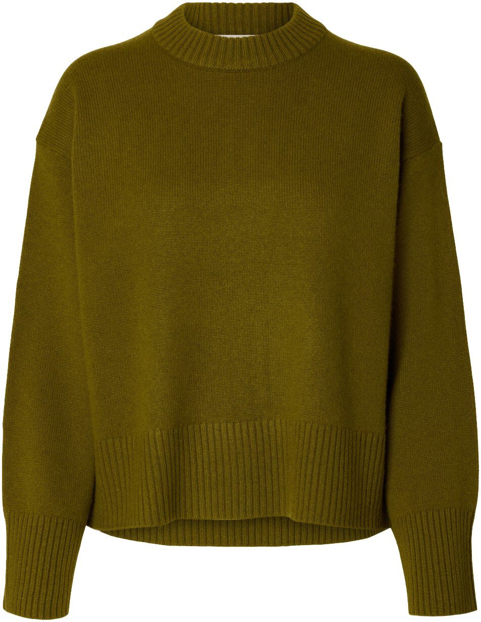Slwcille Cashmere Blend Ls Knit O-Neck