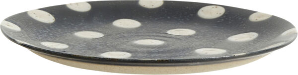 GRAINY saucer/cake plate, dark blue/sand