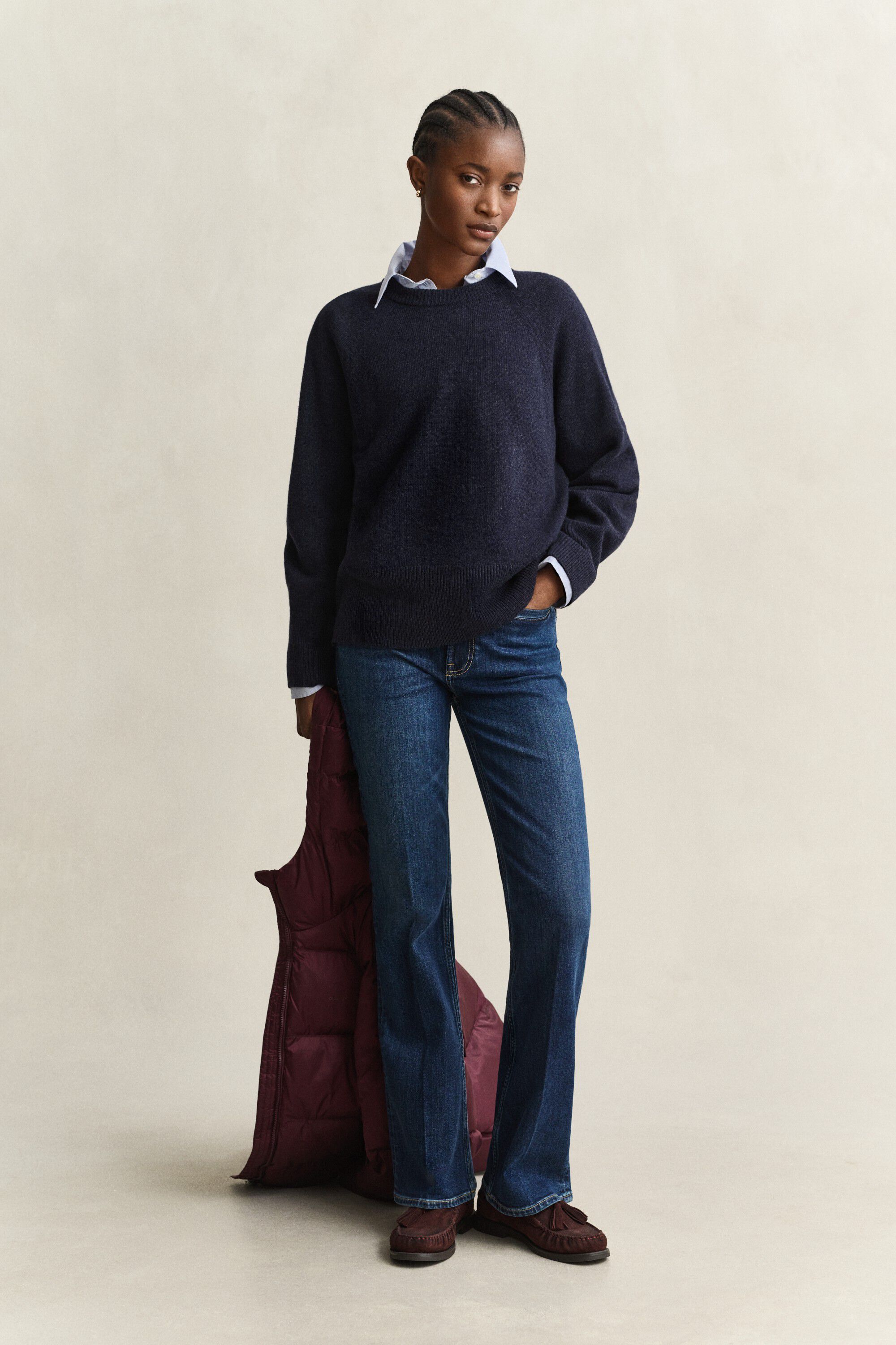 WOOL CASHMERE C-NECK